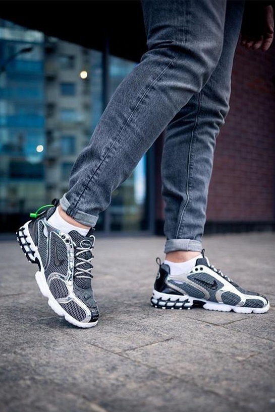 Кроссовки Stussy x Nike Air Zoom Spiridon Cage 2 Fossil