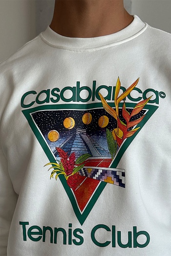Белый свитшот Casablanca tennis club   