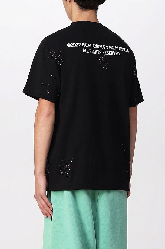 Оверсайз футболка Palm Angels paint splatter - Black