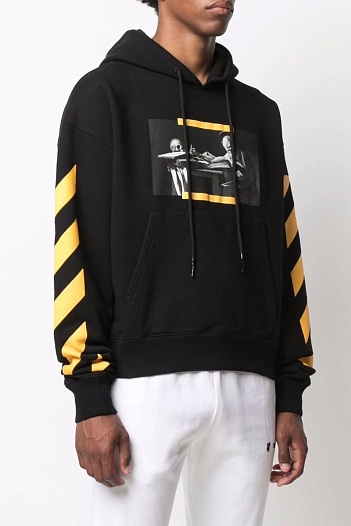 Мужская чёрная кофта Off-White Caravaggio Diag   