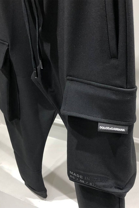 Мужские чёрные джоггеры Dolce&Gabbana cargo-pocket