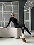 Женские чёрные леггинсы Balenciaga