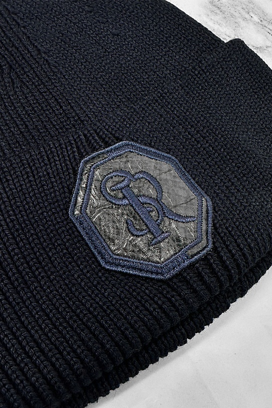 Шапка Stefano Ricci logo-embroidered - Navy