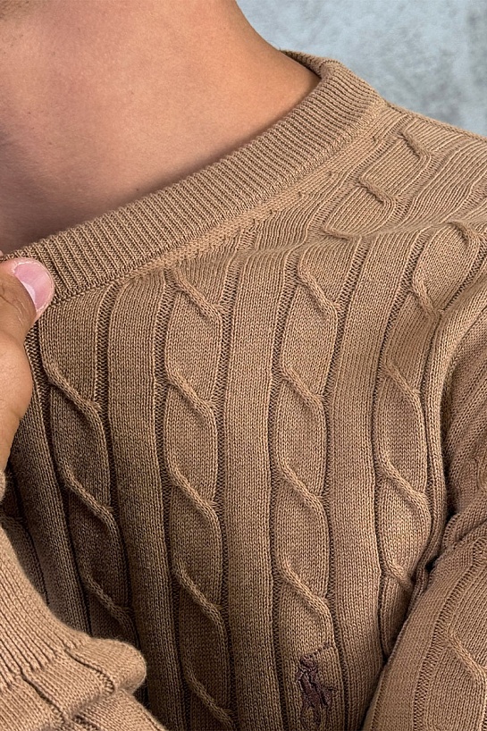 Мужской джемпер Polo Ralph Lauren cable-knit - Brown