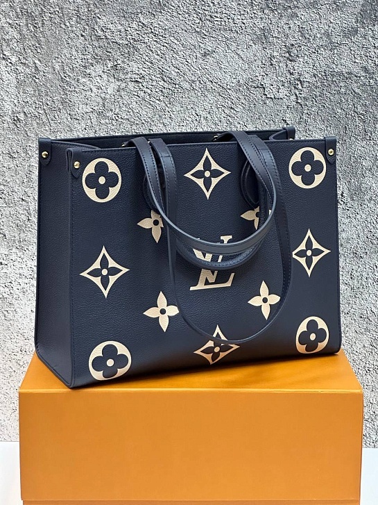 Женская сумка Louis Vuitton Onthego MM Premium 35x27x14 см - Navy