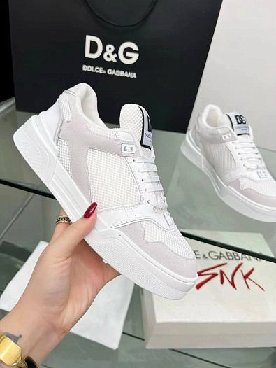Женские комбинированные кроссовки Dolce&Gabbana New Roma   