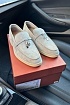 Женские замшевые лоферы Loro Piana Open Walk - Grey