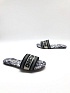 Женские шлепанцы Dior Dway Slide Embroidered Cotton