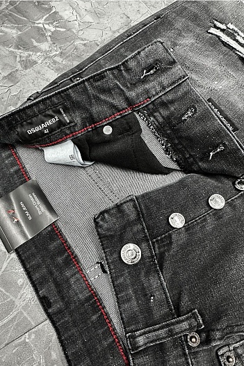 Чёрные джинсовые шорты Dsquared2 Squid Game   