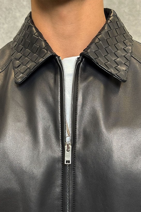Мужская кожаная куртка Bottega Veneta premium