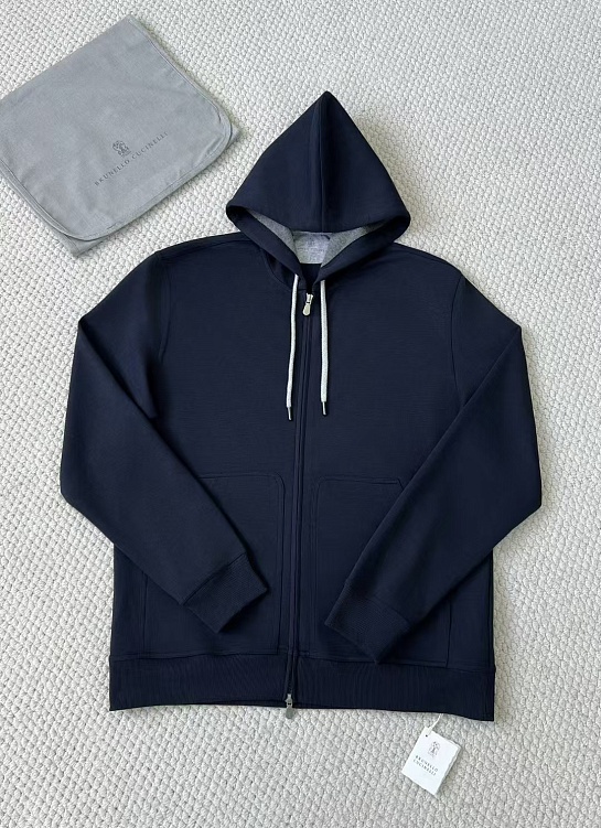 Кофта на молнии Brunello Cucinelli Premium - Navy