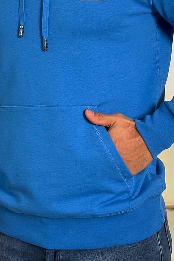 Мужское синее худи Dolce & Gabbana logo-plaque   