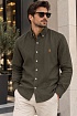 Льняная рубашка Роlо Ralрh Lаurеn pony-embroidered - Khaki