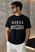 Чёрная оверсайз футболка Gucci Double G