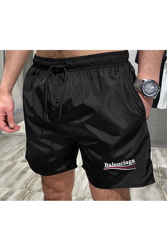 Чёрные шорты Balenciaga Political Campaign logo
