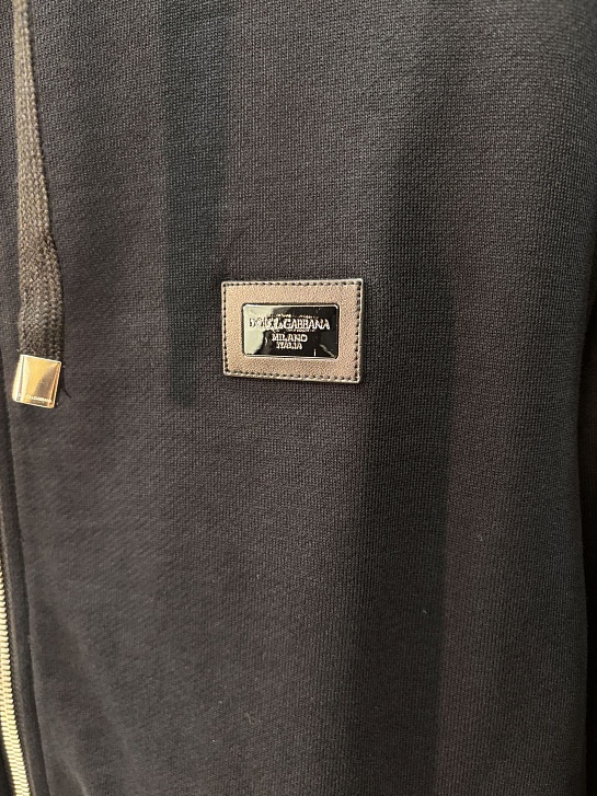 Чёрная кофта на молнии Dolce & Gabbana premium