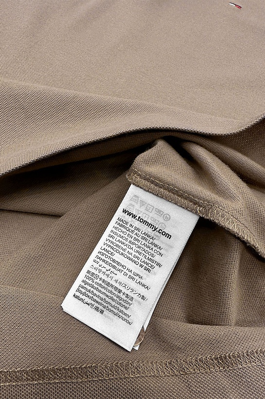 Мужское бежевое поло Tommy Hilfiger