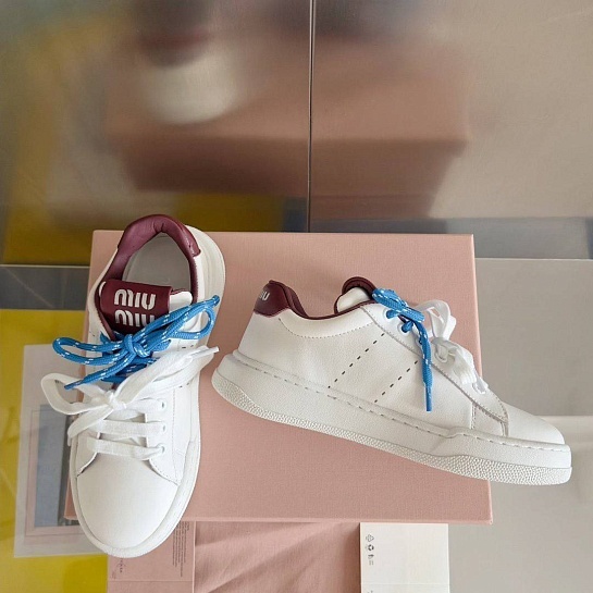 Женские кроссовки MIU MIU Premium - White / Red