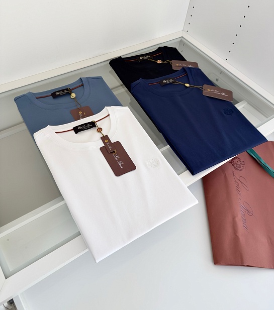 Мужская белая футболка Loro Piana