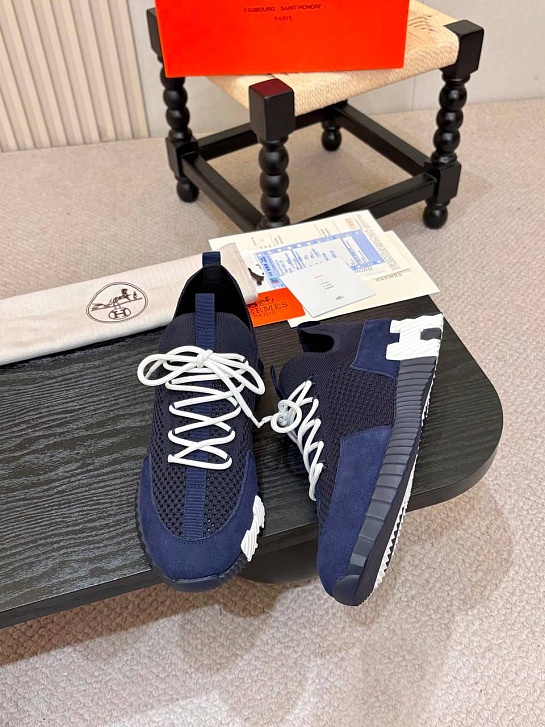 Текстильные кроссовки Hermes lift slip-on