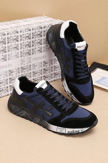 Комбинированные кроссовки Premiata Mick - Navy   