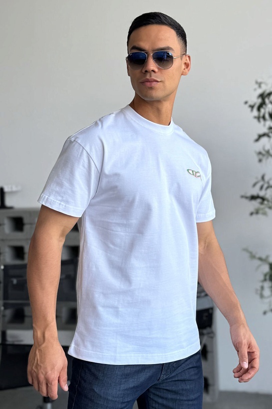 Мужская белая футболка Dior x Lewis Hamilton