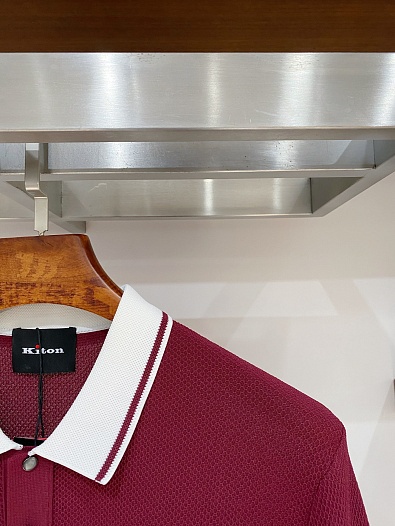 Мужское красное поло Kiton premium   