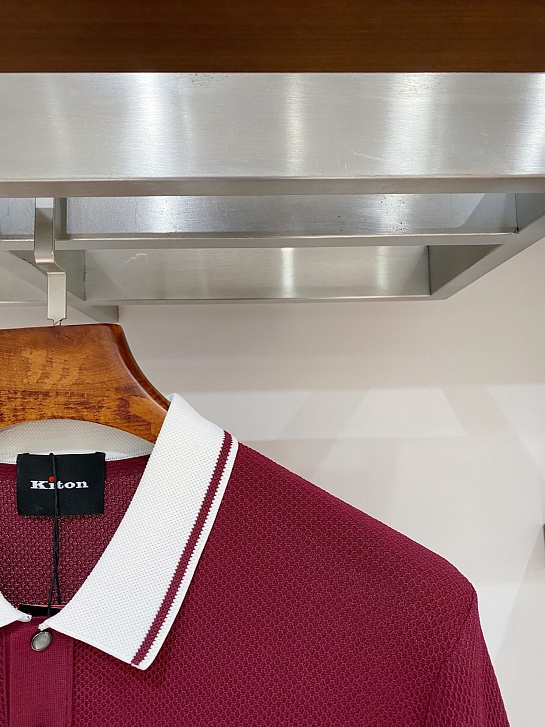 Мужское красное поло Kiton premium