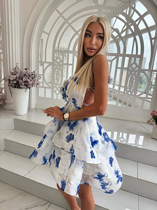 Женское платье Zimmermann голубого цвета