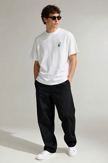 Белая оверсайз футболка Off-White Arrows   