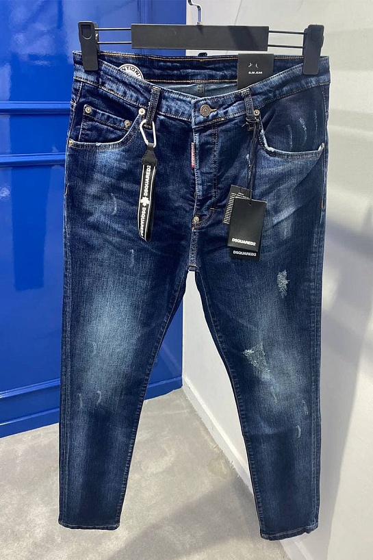 Мужские синие джинсы Dsquared2 "ICON"