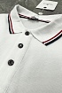 Мужское поло белого цвета Moncler logo-patch