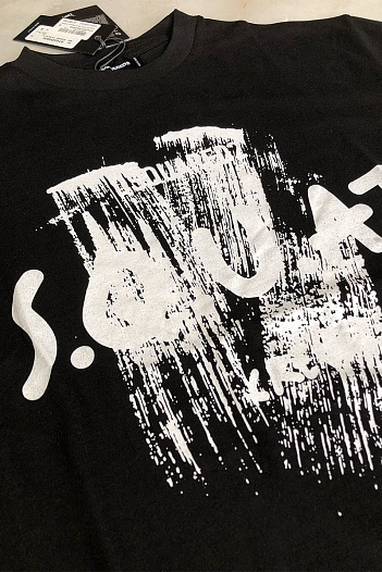 Чёрная оверсайз футболка Dsquared2 Squat   