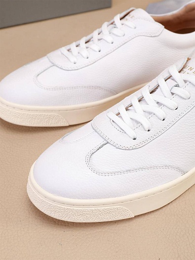 Кожаные кроссовки Brunello Cucinelli low-top - White   
