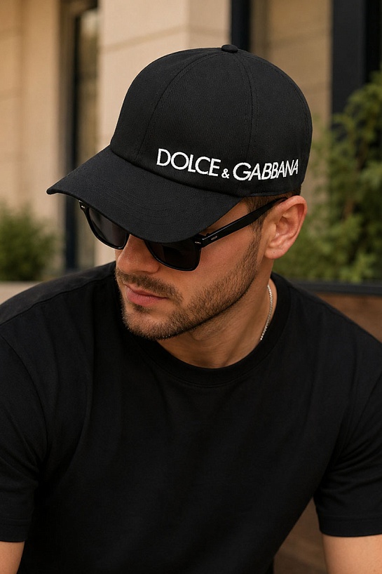 Бейсболка чёрного цвета Dolce & Gabbana logo-embroidered