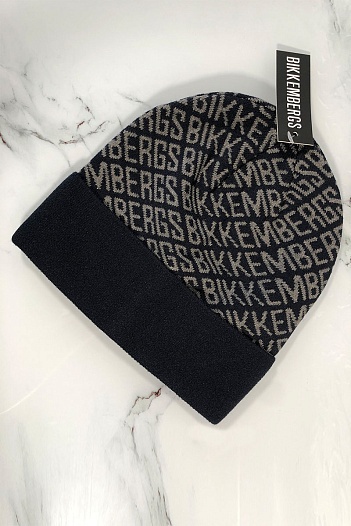 Чёрная мужская шапка Bikkembergs   
