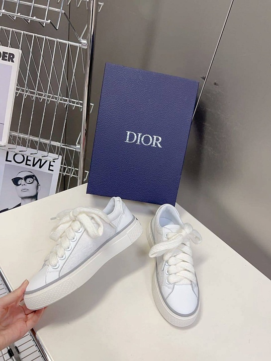 Женские комбинированные кроссовки Dior - White