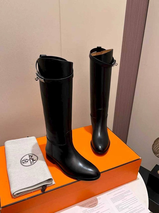 Женские кожаные сапоги Hermes Jumping premium