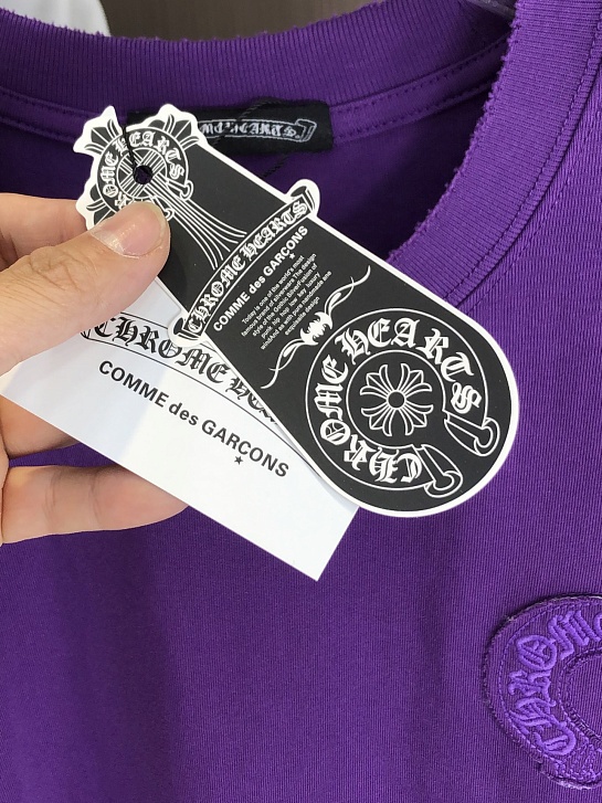 Фиолетовая оверсайз футболка Chrome Hearts Premium