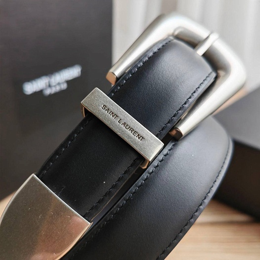 Кожаный ремень Yves Saint Laurent (длина 80 / 85 см)   