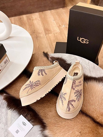 Женские замшевые ботинки UGG Tazz Platform Erewhon - Beige   