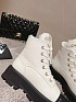 Женские кожаные ботинки с мехом Chanel Premium