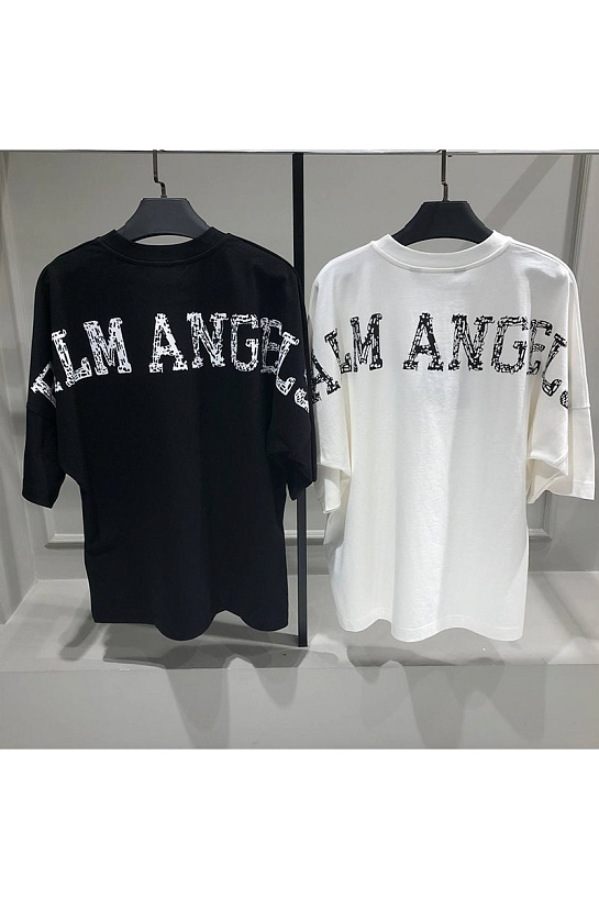 Оверсайз футболка Palm Angels "Sunset Palms" - White