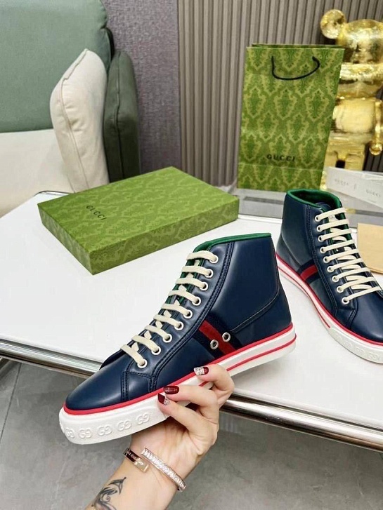 Мужские кроссовки Gucci Tennis 1977 high-top - Blue
