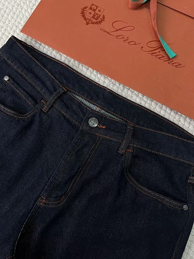 Мужские тёмно-синие джинсы Loro Piana Premium   