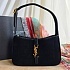 Женская чёрная замшевая сумка Yves Saint Laurent 25x13 см