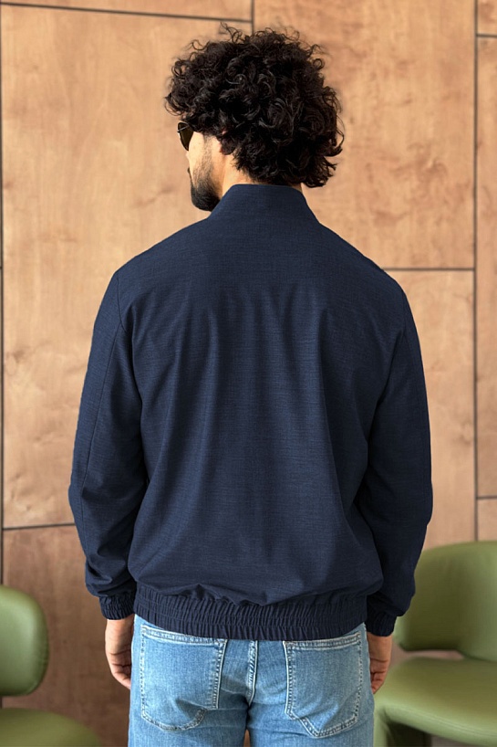 Мужской бомбер Zegna синего цвета