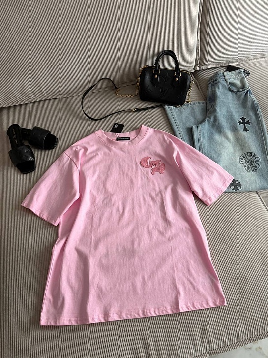 Женская оверсайз футболка Chrome Hearts premium