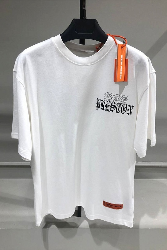Белая оверсайз футболка Heron Preston