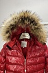 Женская брендовая парка Moncler красного цвета